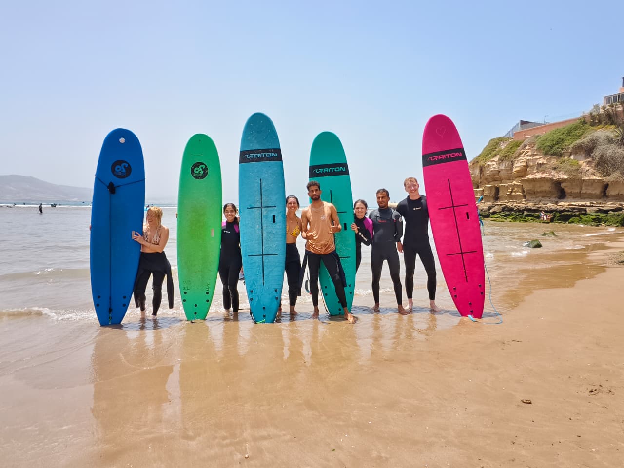 Surf lesson in Imsouane Morocco Imsouane Sea Surf Camp accommodation Yoga class at Imsouane surf camp Apartment near the beach in Imsouane Surf camp package in Imsouane Morocco